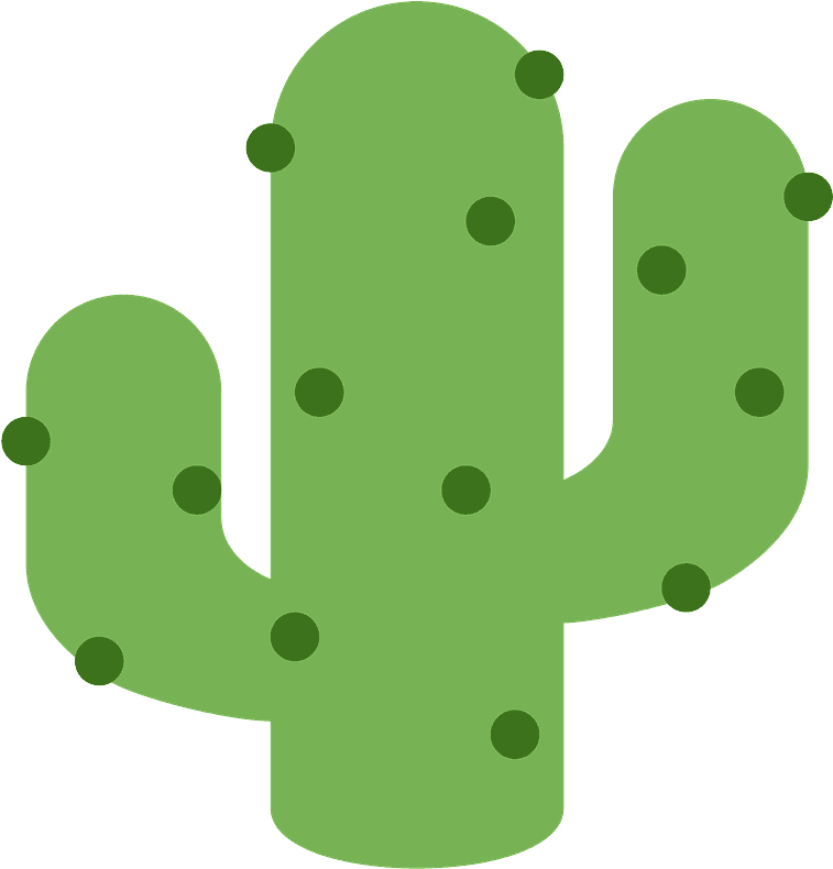 Kaktus Clipart - Cactus Emoji Png Transparent Png (800x800), Png Download