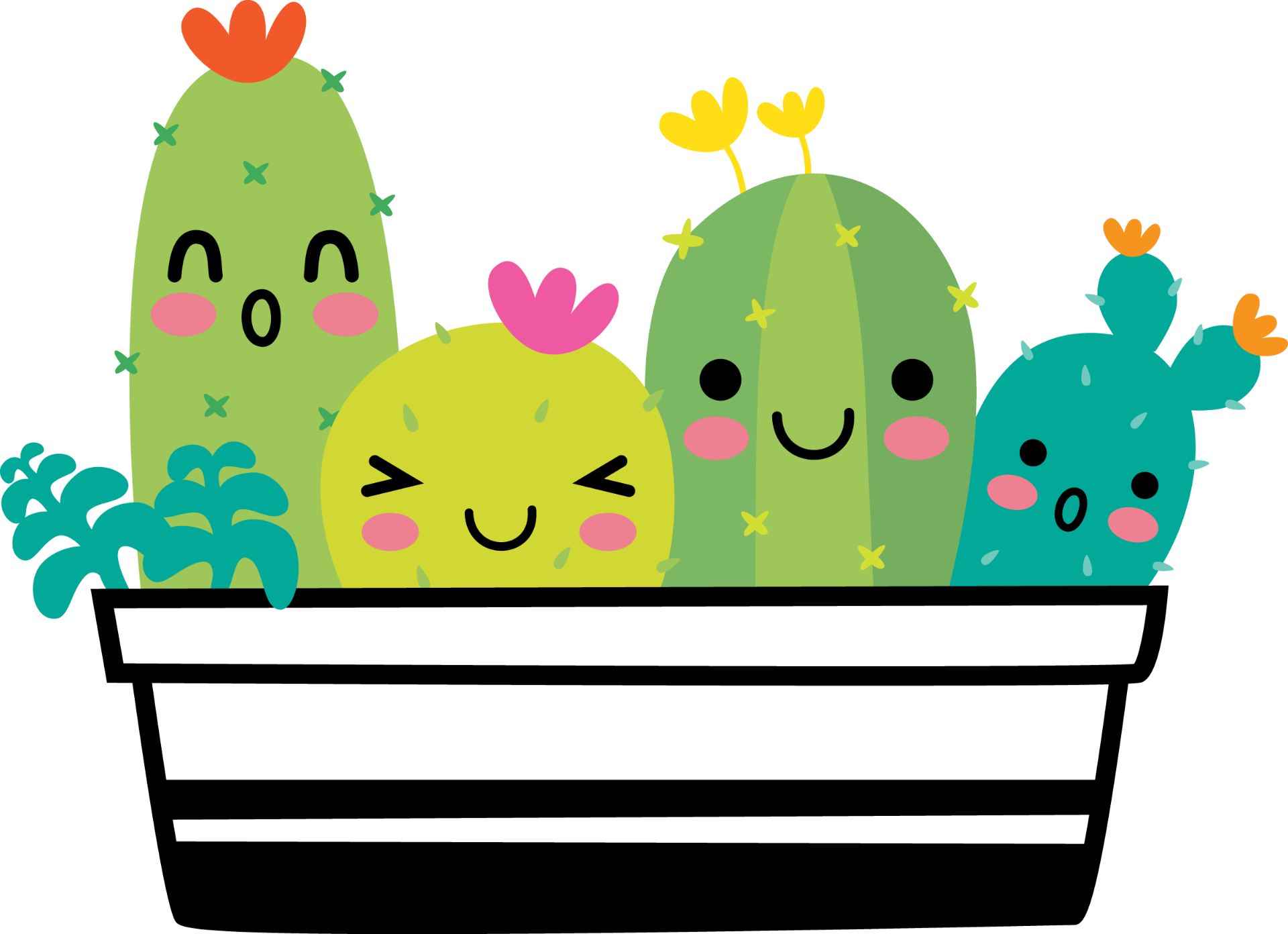 Transparent Narrative Writing Clipart - Cute Cactus Clip Art - Png Download (1920x1392), Png Download