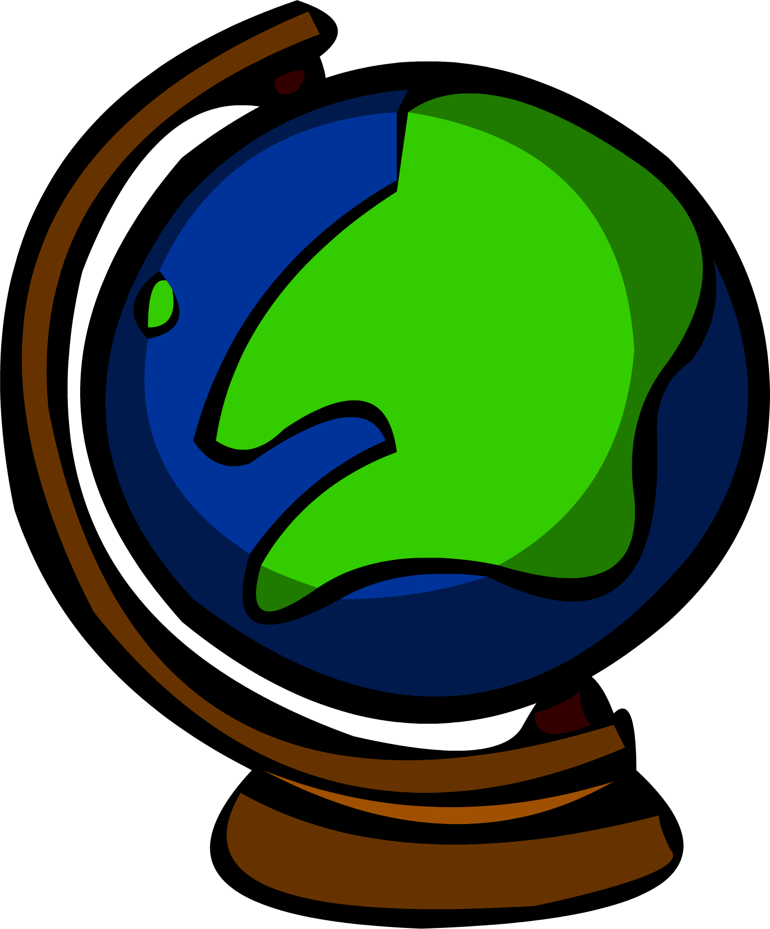 Club Penguin Wiki - Club Penguin Globe Clipart (1498x1807), Png Download