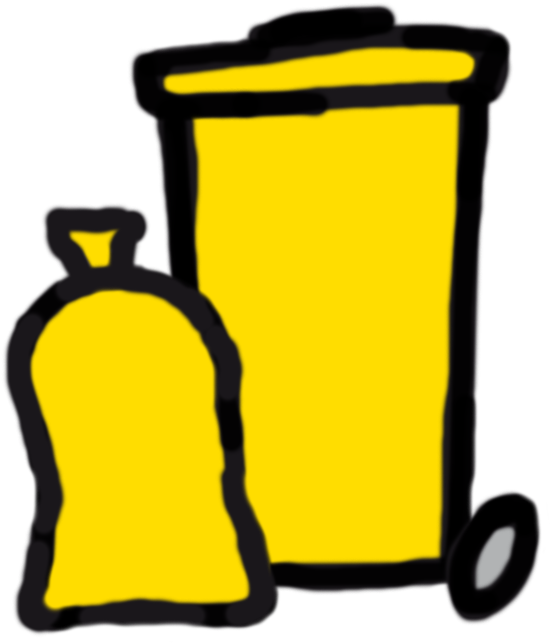 Gelbe Tonne Blaue Tonne Clipart (689x689), Png Download