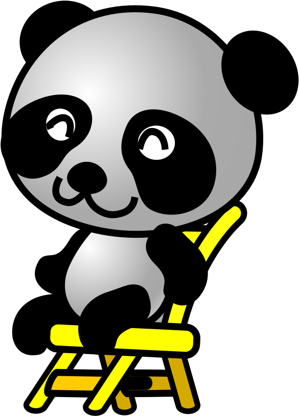 Panda On A Boat Clipart (1600x1600), Png Download