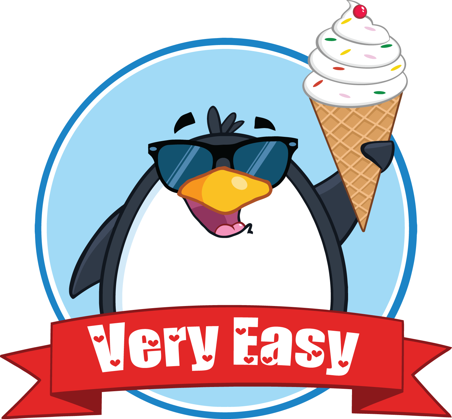 Penguin With Ice Cream Clipart (1496x1387), Png Download