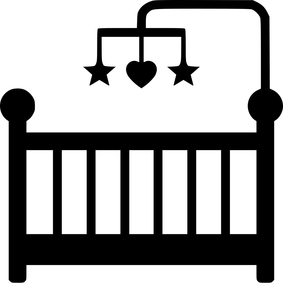 Cots Infant Clip Art - Baby Crib Drawing Easy - Png Download (980x981), Png Download