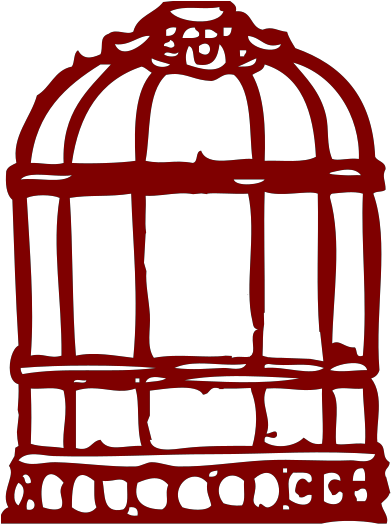 Bird In Cage Clipart Black And White Png Transparent Png (1600x1600), Png Download