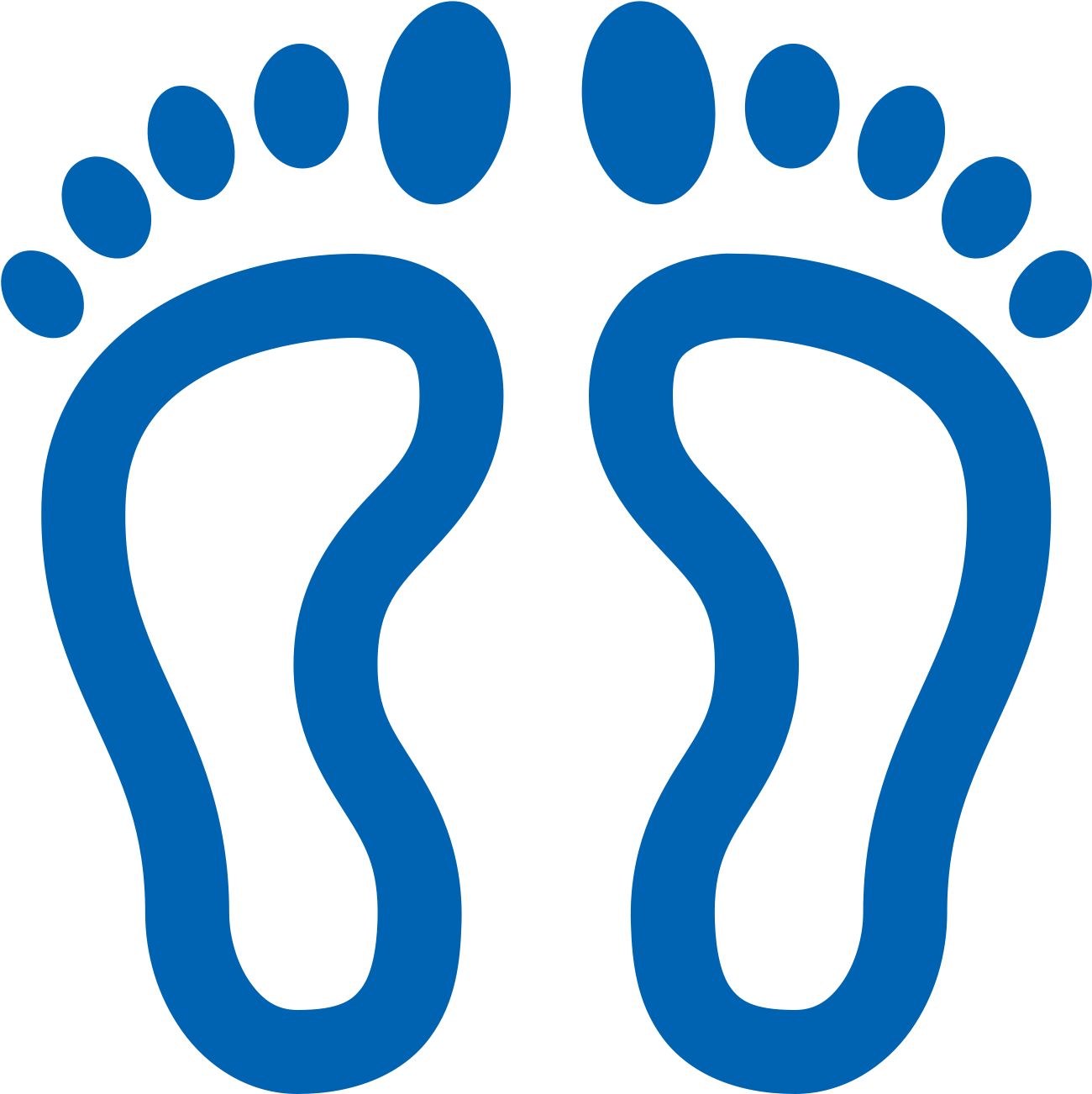 Footprints Clipart Human Footprint - Baby Feet Clipart Black And White - Png Download (1600x1600), Png Download