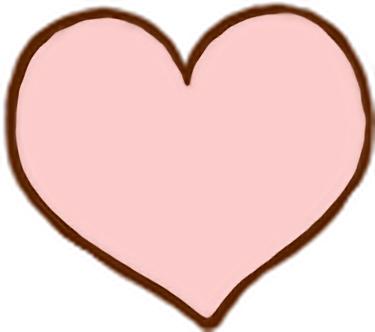 Cute Pink Heart Clipart Jpg Free Library Korean Korea - Pink Heart Cute Heart Clipart - Png Download (768x680), Png Download