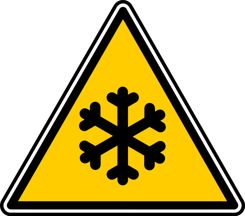 Access Forbidden Clip Art Download - Snowflake Warning Sign - Png Download (800x705), Png Download