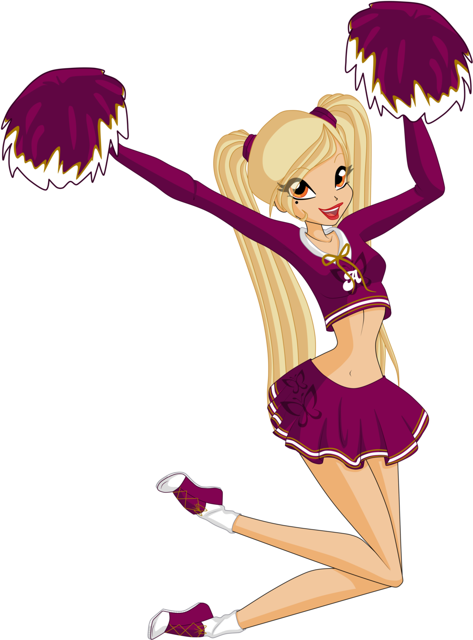 Cheerleading Uniforms Drawing Clip Art - Cheerleader Art - Png Download (1024x1325), Png Download