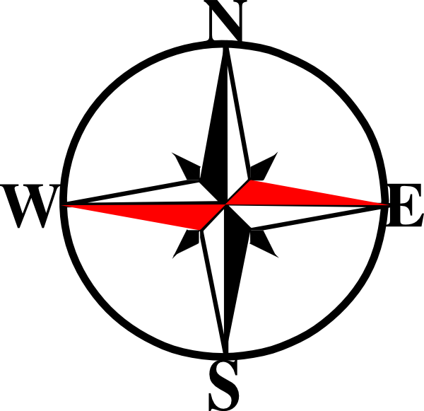 East Compass Clipart - Compass North South East West Png Transparent Png (600x581), Png Download
