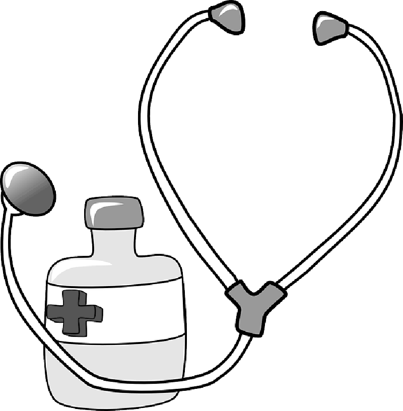 Red, Black, Outline, Cross, Drawing, Doctor, Nurse - Medical Health Clip Art - Png Download (800x816), Png Download