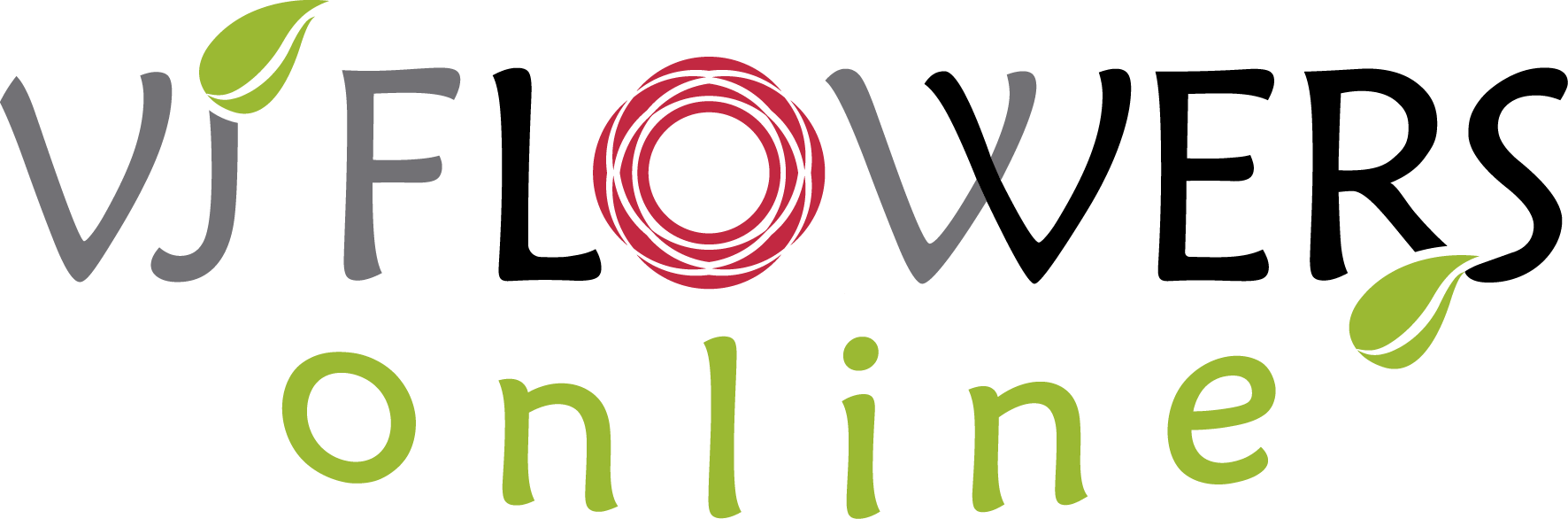 Vj Flowers Online Clipart (1772x586), Png Download