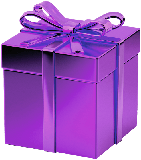 Christmas Gift Christmas Gift - Purple Gift Box Transparent Background Clipart (624x610), Png Download