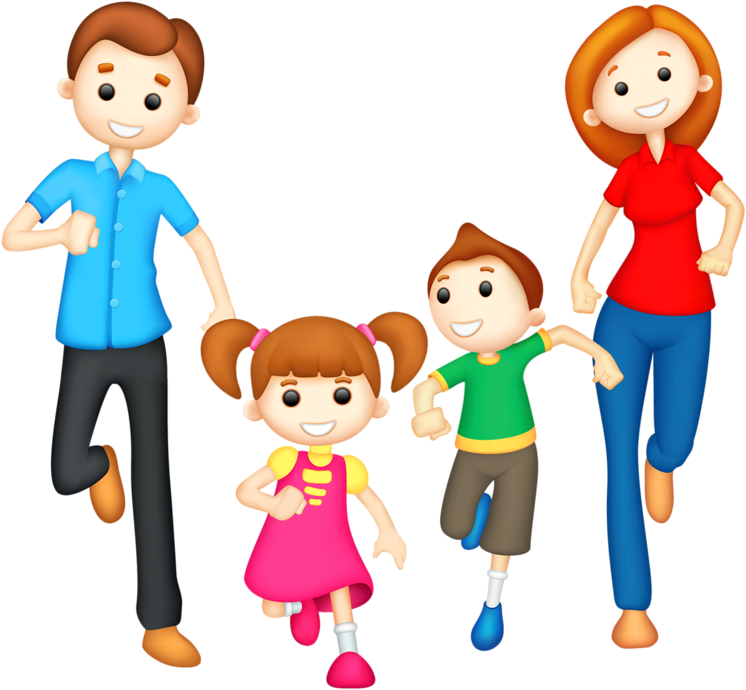Mother Clipart Father Child, Mother Father Child Transparent - Family Clipart - Png Download (800x734), Png Download