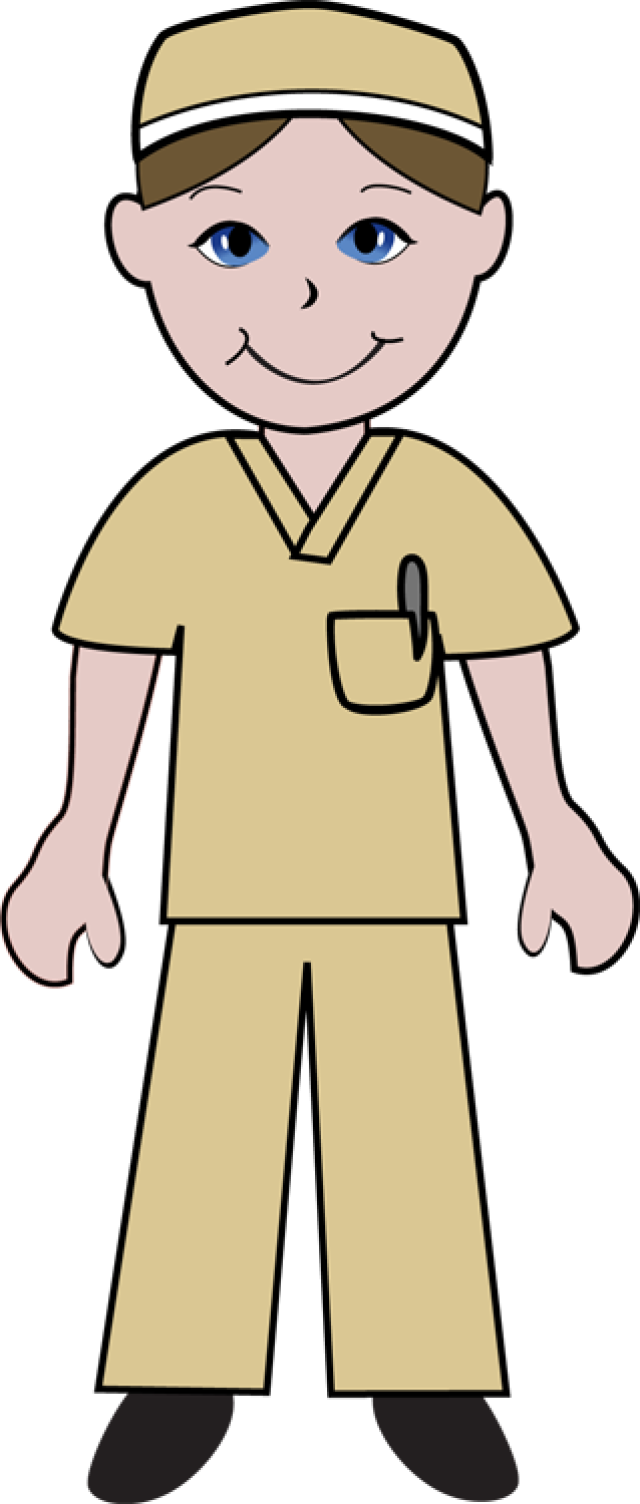 Free Clip Art Of Doctors And Nurses - Male Nurse Clipart No Background - Png Download (640x1504), Png Download