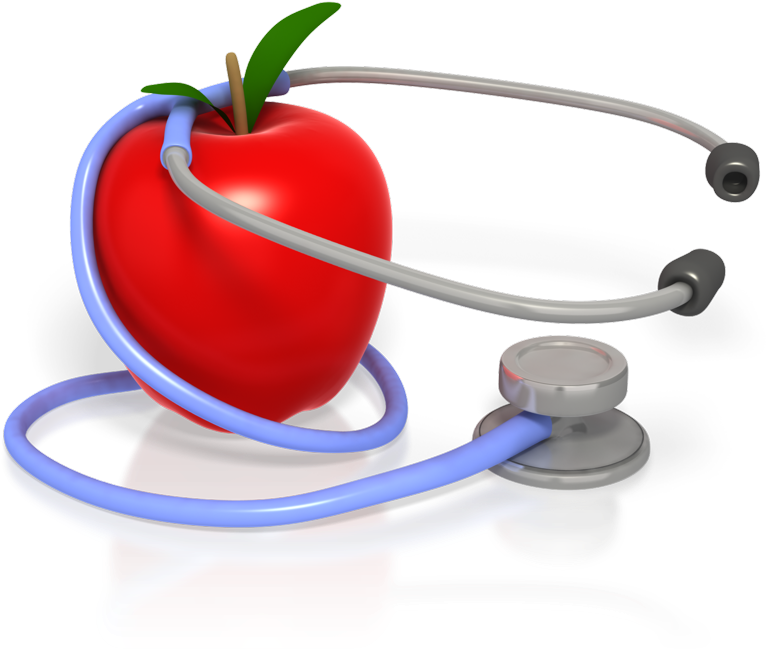 Stethoscope Apple Clipart Clipart Royalty Free Winchester, - Apple And Stethoscope Clipart Transparent - Png Download (800x657), Png Download
