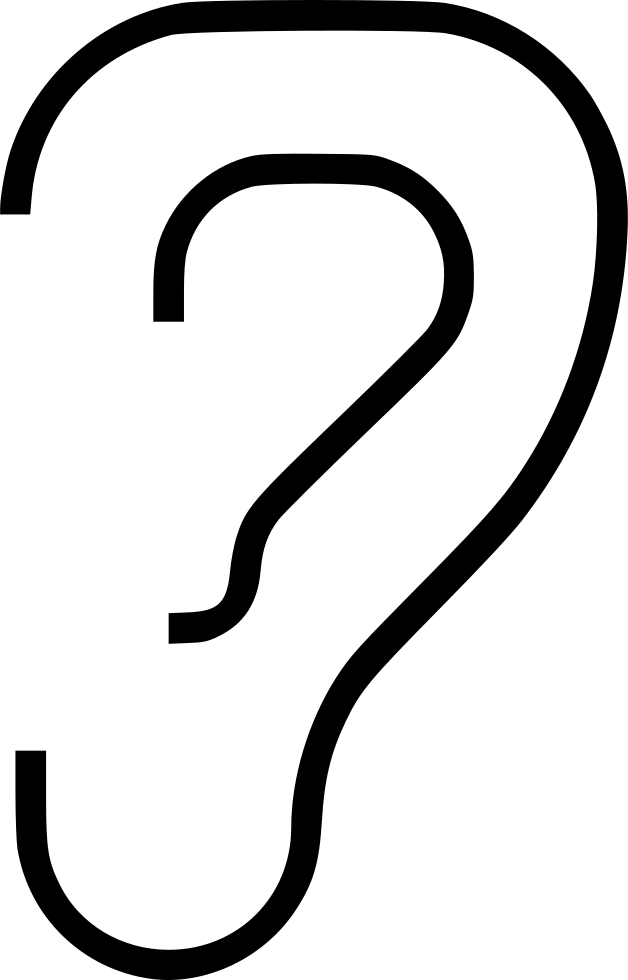 Graphic Black And White Library Listen Hearing Human - Library Clipart (628x980), Png Download
