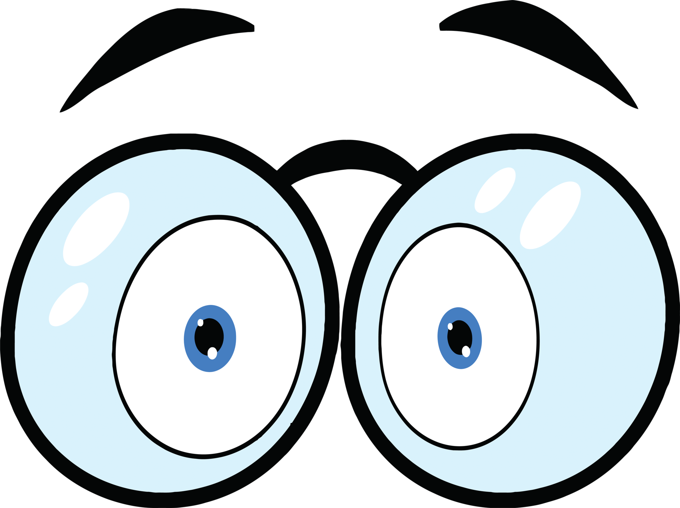 Eyes In The Dark Clipart - Eyes With Glasses Clipart - Png Download (2280x1703), Png Download