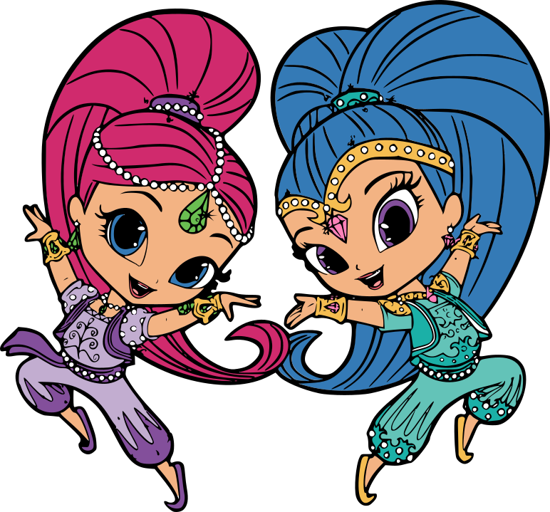 Shimmer And Shine Kartun Clipart (772x719), Png Download