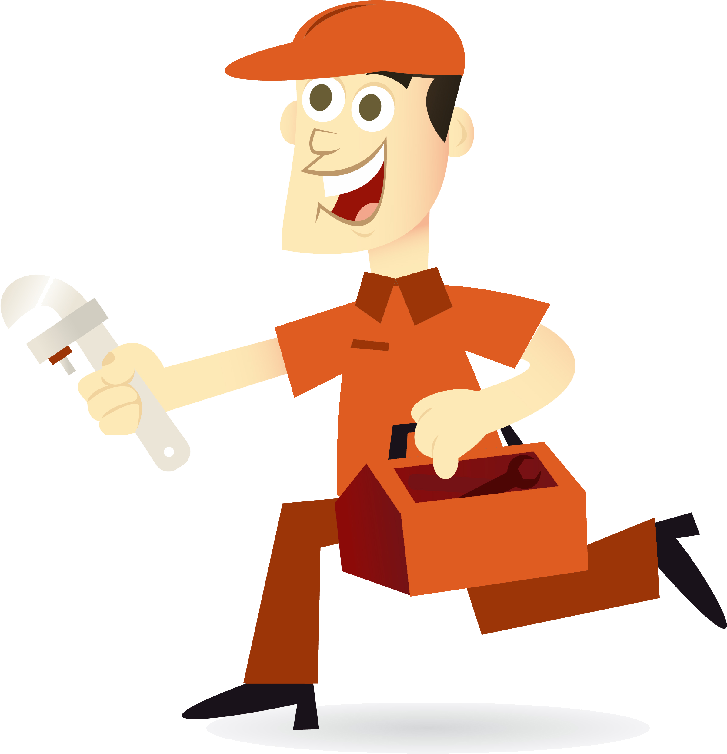 Picture Free Library Day Night Plumbing Our Services - Cartoon Clipart (2566x2680), Png Download