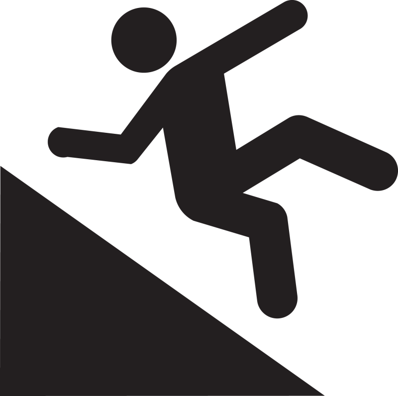 Indifference Is A Slippery Slope - Don T Fall Down The Stairs Clipart (800x796), Png Download