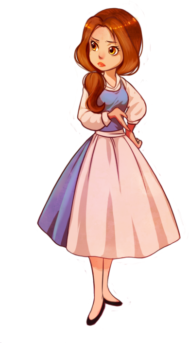 Disney Dreams - Anime Belle Beauty And The Beast Clipart (446x750), Png Download