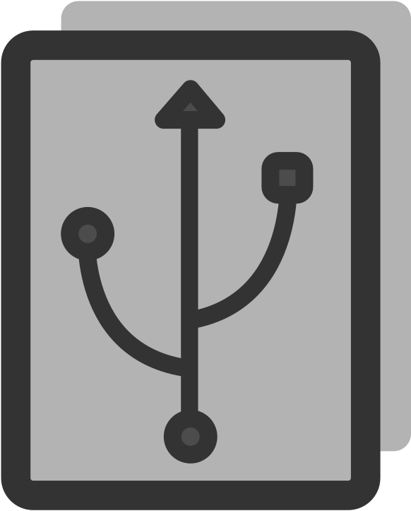 Art Clip Mount - Usb Icon Png White Transparent Png (800x800), Png Download