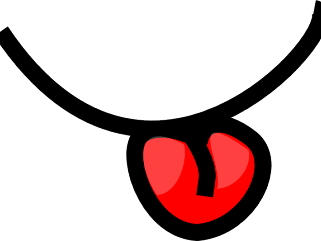 Cartoon Smile With Tongue Clipart (640x480), Png Download