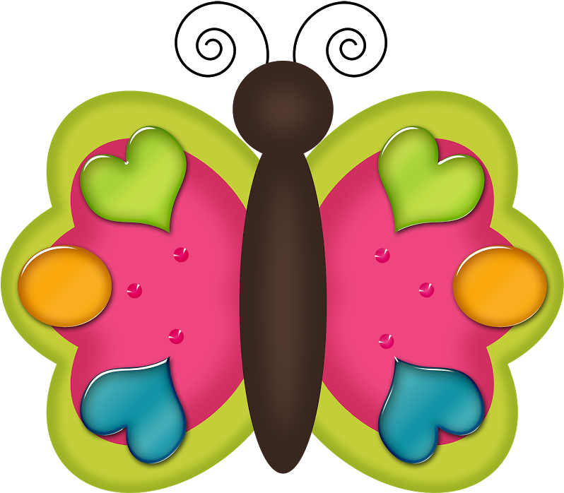 Borboletas & Joaninhas E - Drawing Clipart (800x704), Png Download