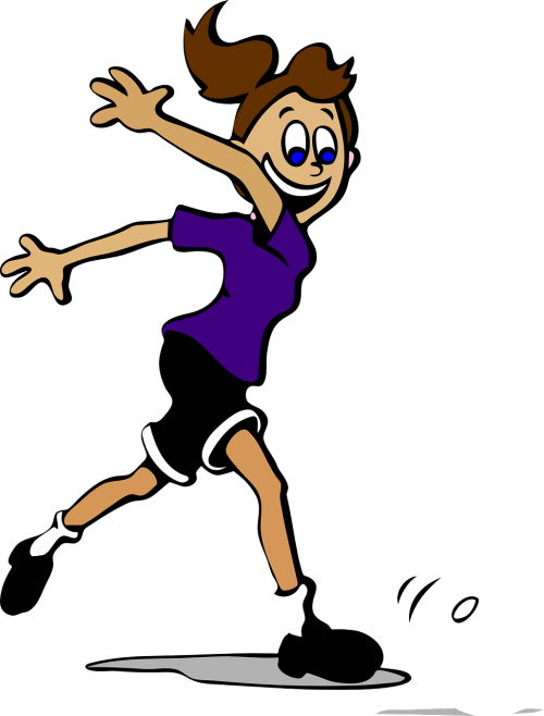 Cartoon Soccer Player Girl Clipart (500x658), Png Download