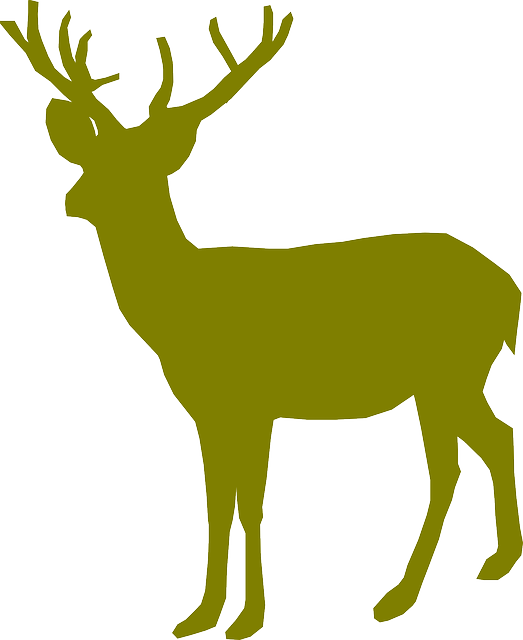 Image Free Stock Buck Clipart Green - Deer Green - Png Download (523x640), Png Download
