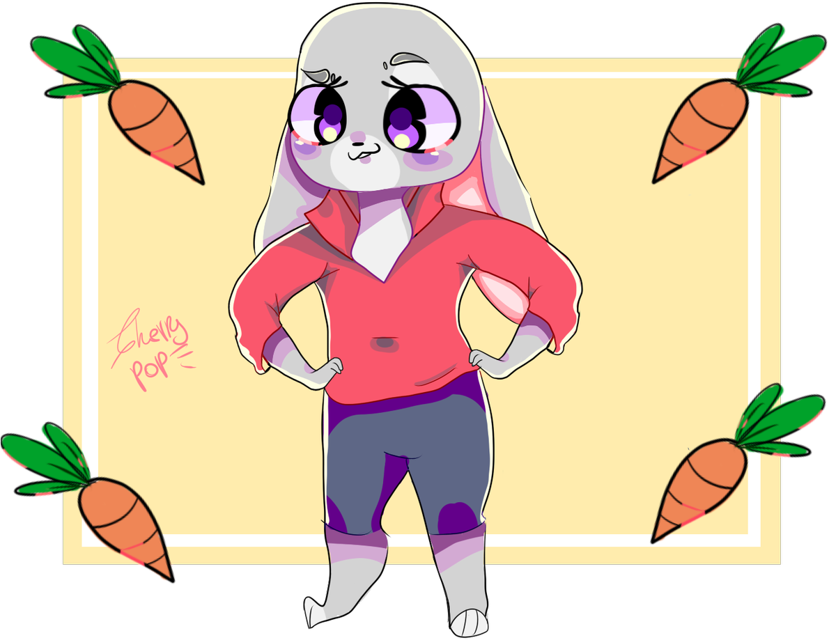 #judy Hops Hashtag On Twitter - Cartoon Clipart (1200x951), Png Download