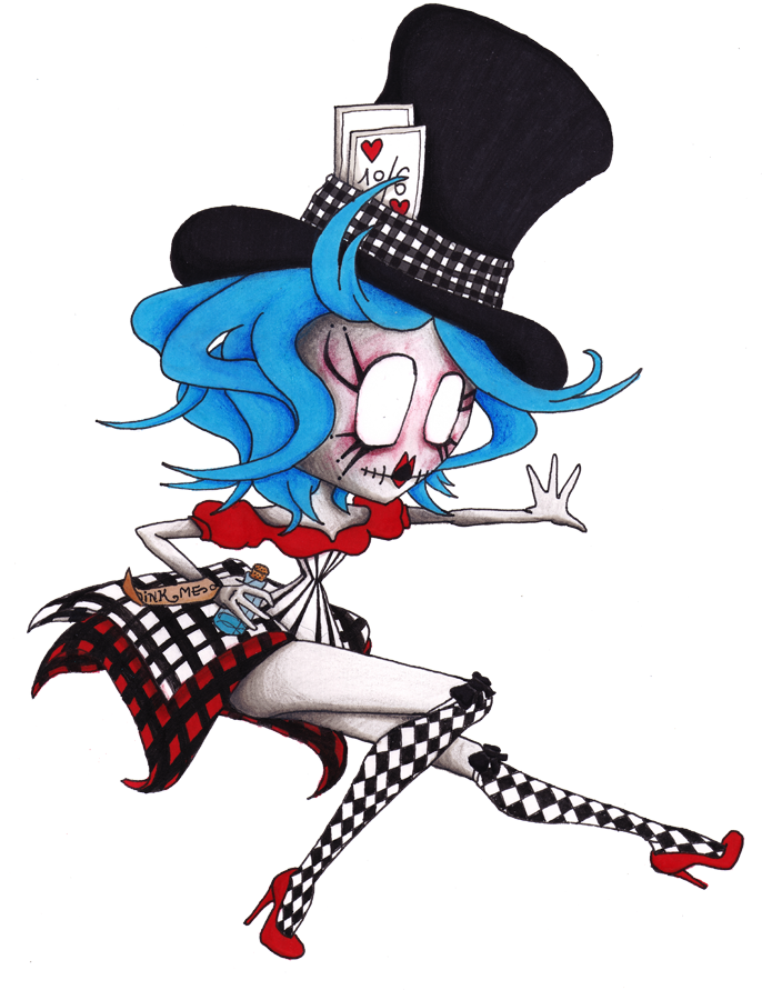 It All Begins With This Checkerboard Pattern Skirt - Cartoon Clipart (690x900), Png Download