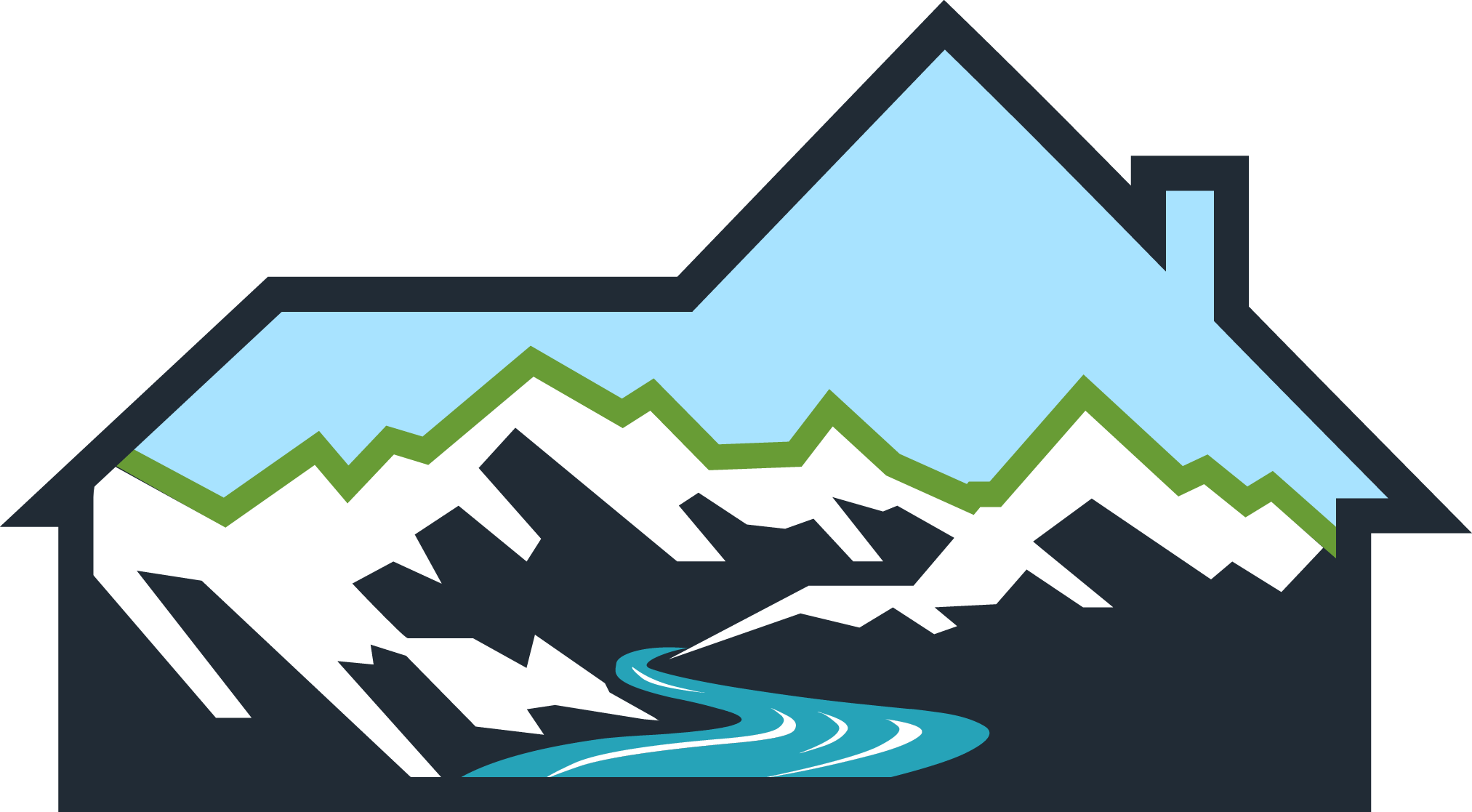 Rocky Mountain Homes Clipart (2025x1117), Png Download