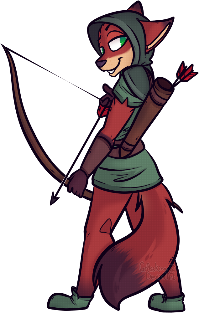 Nick As Robin Hood By Gr0ssking - Cartoon Clipart (487x767), Png Download