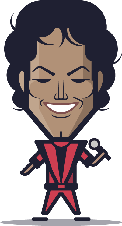 Loogmoji Of Michael Jackson In Thriller - Michael Jackson Clipart (1000x1000), Png Download
