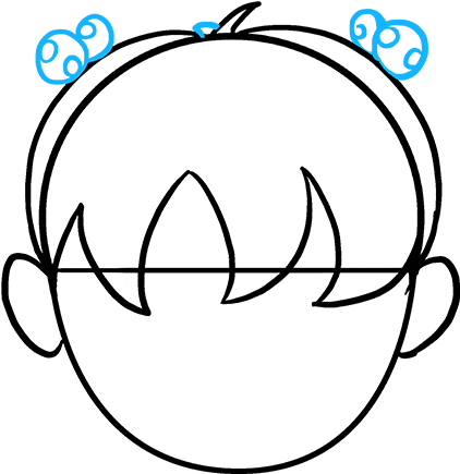 How To Draw Cartoon Hair - Drawing Clipart (680x678), Png Download