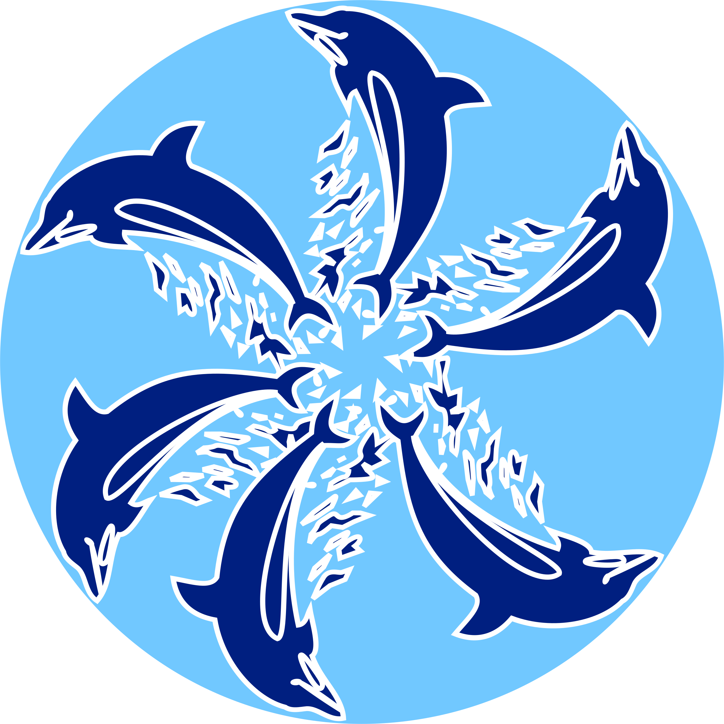 Jumping Dolphins Vector Clipart Image - Dolphins Clip Art - Png Download (2400x2400), Png Download