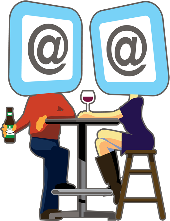 Looking For A Partner Try Online Dating But Don't Mistake - Online Dating Symbols Clipart (600x785), Png Download