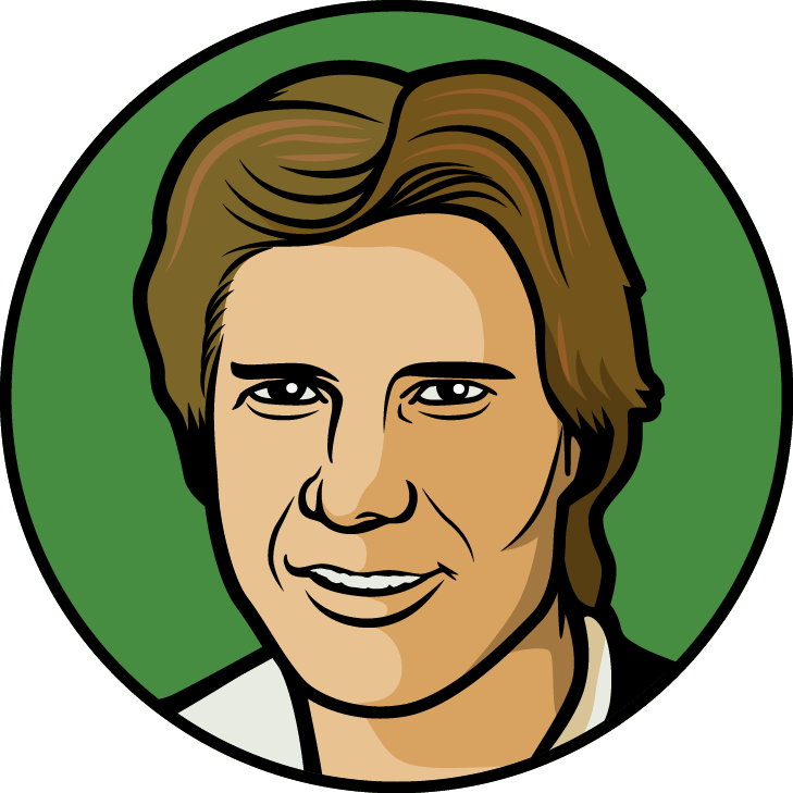 Attacking Midfielder, Right - Han Solo Head Drawing Clipart (729x729), Png Download