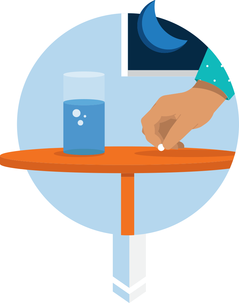 Take Xyzal Tonight Clipart (837x1061), Png Download