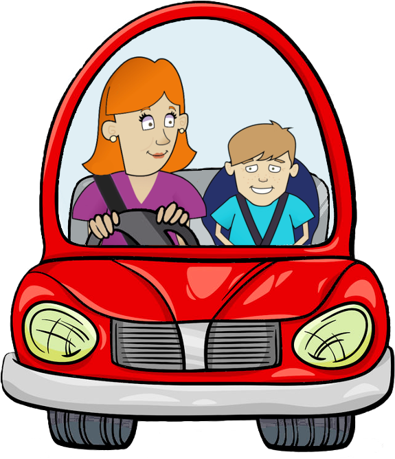 Clipart Present Car - Route Pour La Rentrée - Png Download (604x666), Png Download