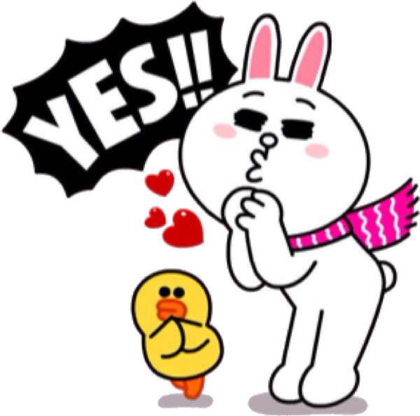 Cony And Brown Yes Clipart (640x640), Png Download