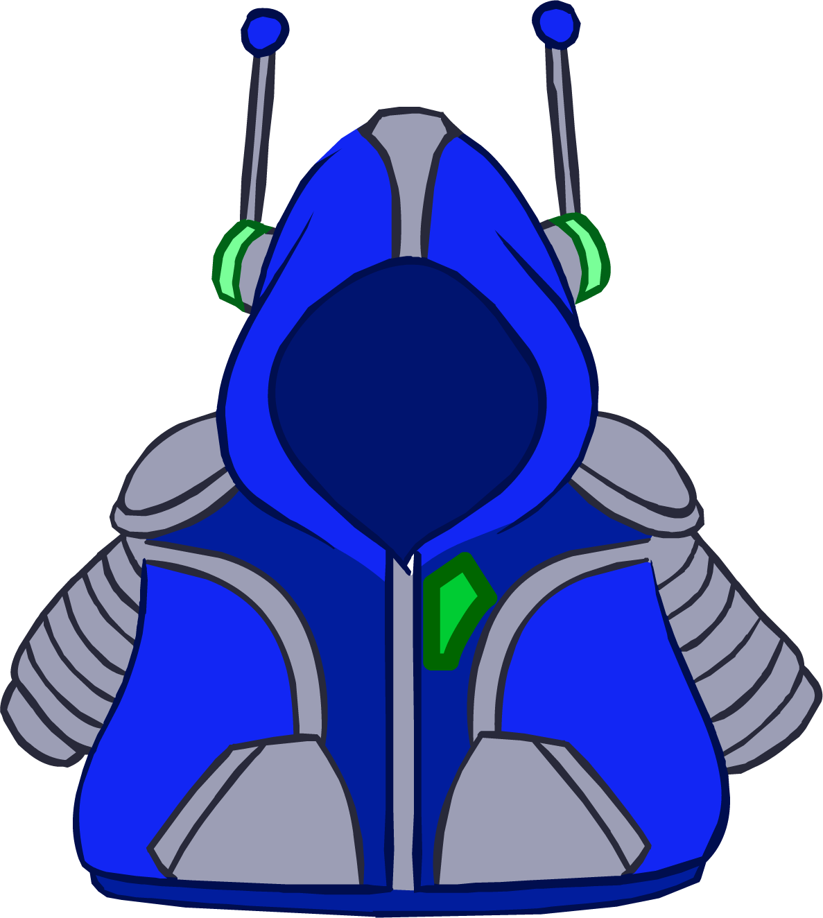 Robothoodie2 - Club Penguin Super Hero Hoodie Clipart (1187x1324), Png Download