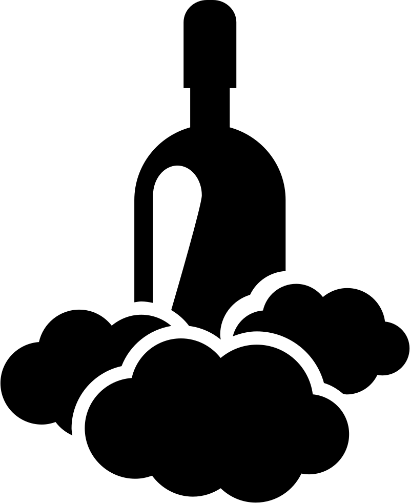 Wine On Cloud - Illustration Clipart (800x981), Png Download