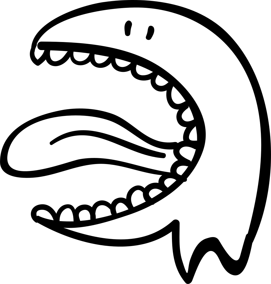 Monster With Mouth Open Clipart (936x980), Png Download