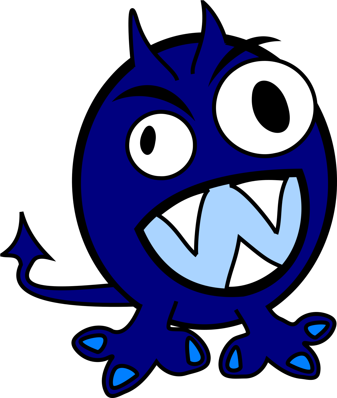 Blue Monster Clip Art - Png Download (1600x1600), Png Download