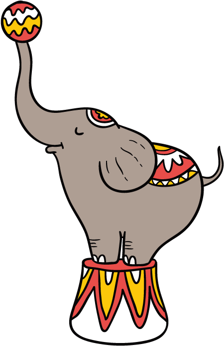 Performance Circus Elephant Clip Art - Circus Elephant Png Transparent Png (700x700), Png Download