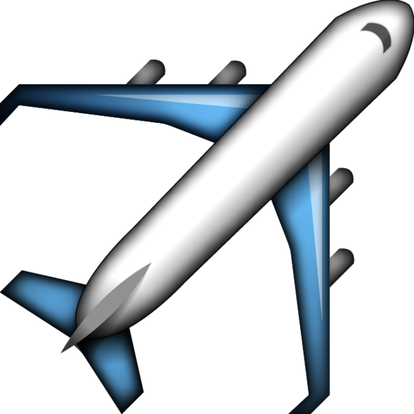 Clipart Plane Emoji, Clipart Plane Emoji Transparent - Airplane Emoji Png (600x600), Png Download