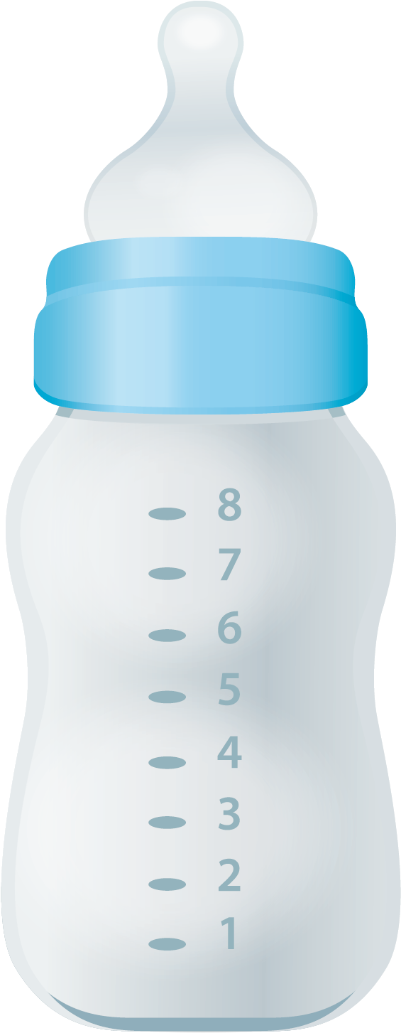 Baby Bottles Milk Plastic Bottle Clipart (700x1501), Png Download