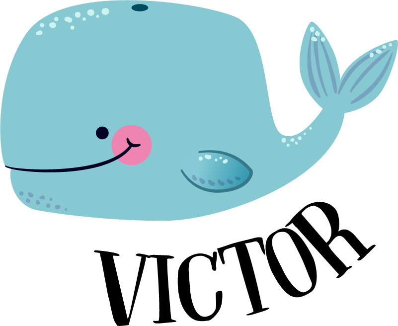 Whale With Name Customisable Wall Sticker Clipart (801x656), Png Download